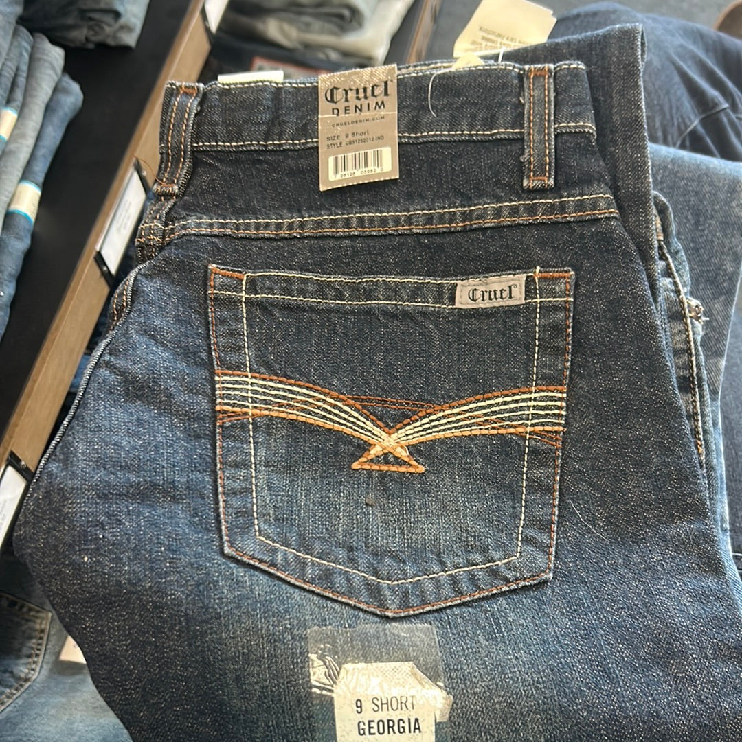 Georgia Boot Cut Dark Wash Relaxed Jeans