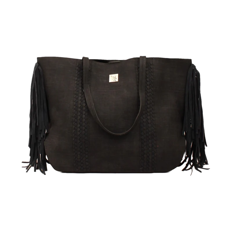 Leather Fringe Faux Handbag
