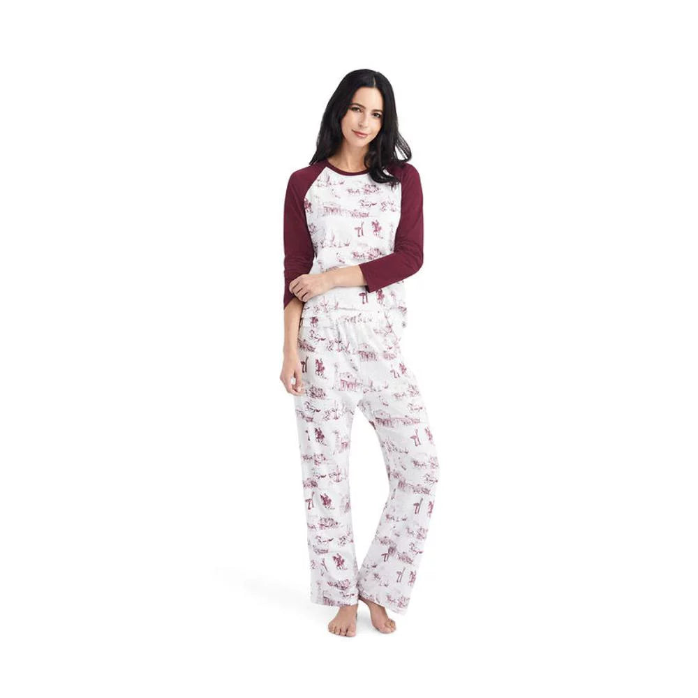 Women's Pajama Set Western Toile