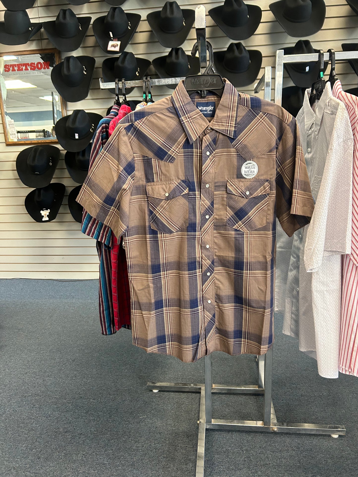 Wrangler Brown Short Sleeve Shirt