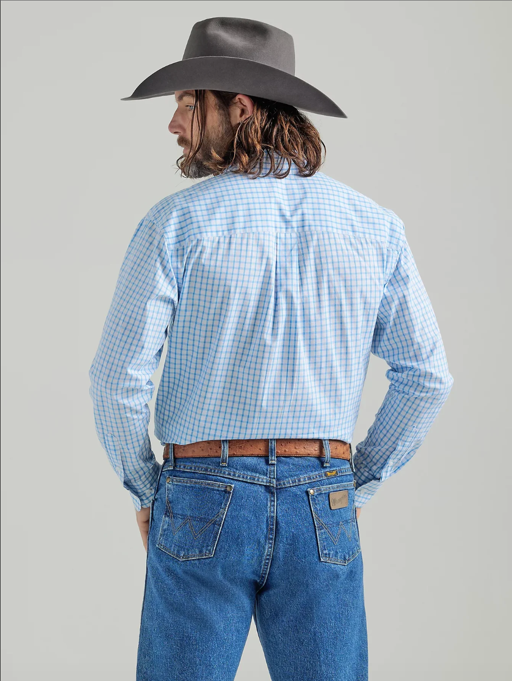Baby Blue; Wrangler George Strait Long Sleeve