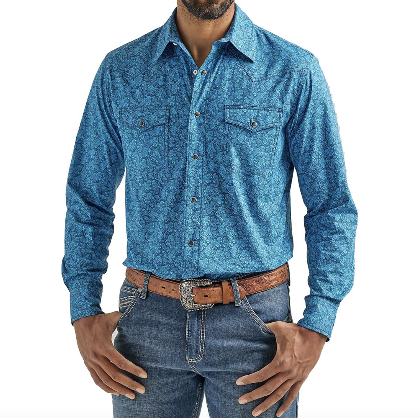 Sapphire Bloom; Wrangler Advanced Comfort Long Sleeve