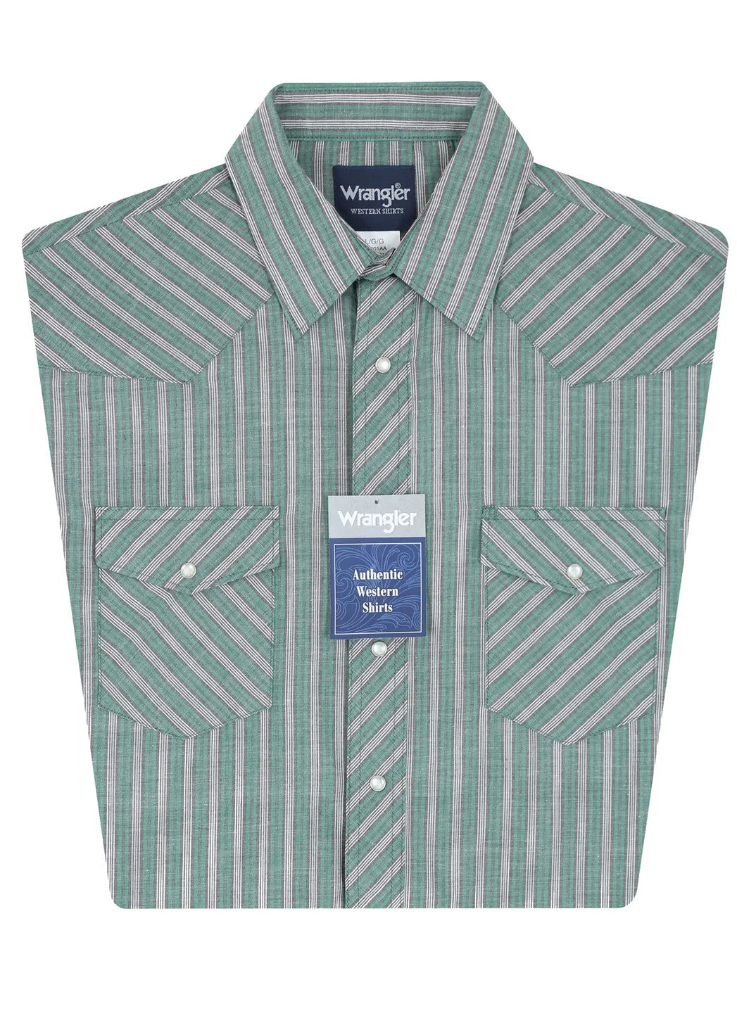 Wrangler Men's Sport Assorted Stripe Western Shirt