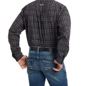 Wilder Black; Ariat Men's Pro Series Fitted Long Sleeve Button-Up