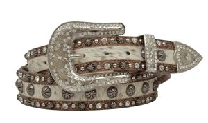 Brown Hair-On Western Belt
