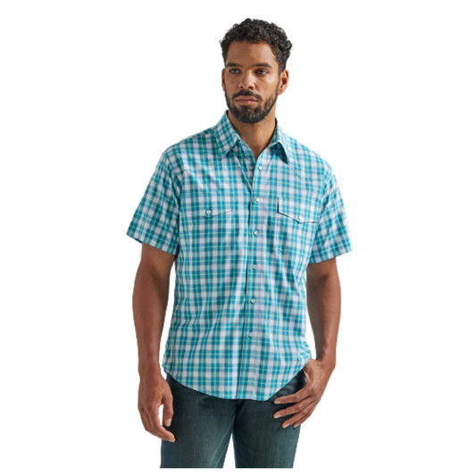 Men's Wrinkle Resist Short Sleeve Western Snap Shirt