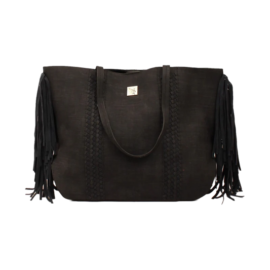 Leather Fringe Faux Handbag
