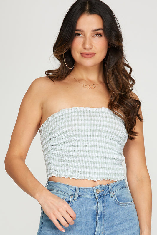 Green/White Tube Top