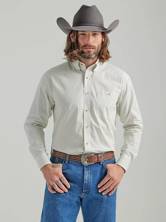 Desert Sunset; Wrangler George Straight Long Sleeve Button-Up
