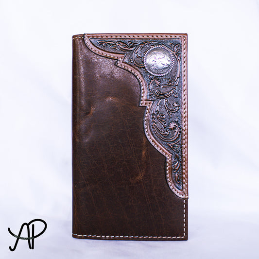 Ariat dark wallet with concho