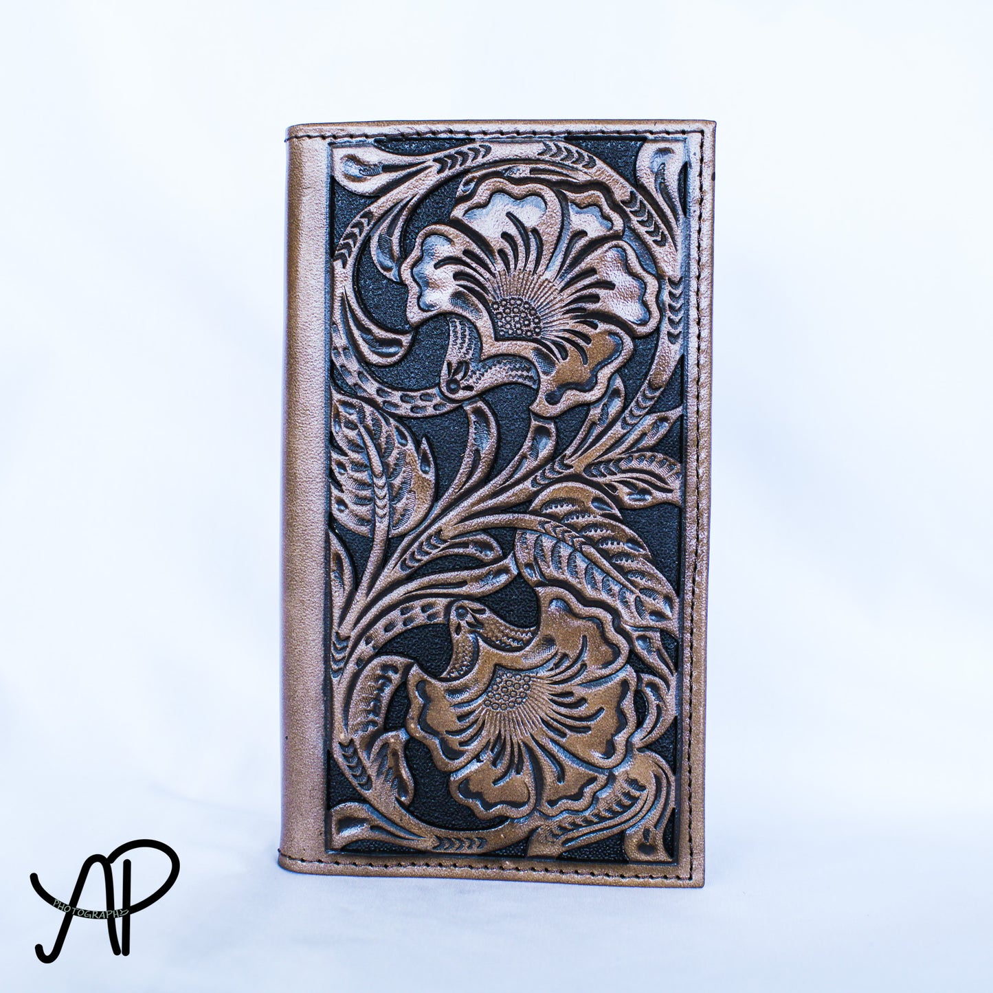 Dark Tooled Ariat Wallet