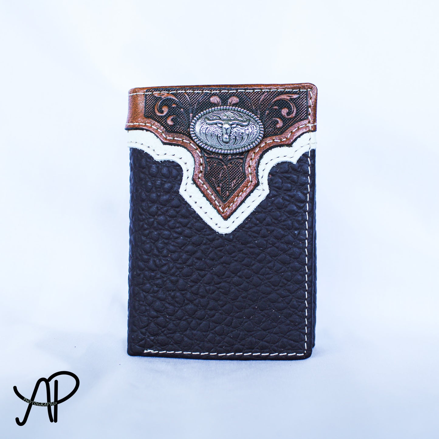 Leather Top Trifold
