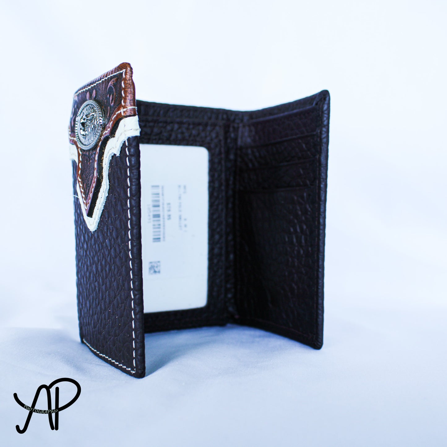 Leather Top Trifold