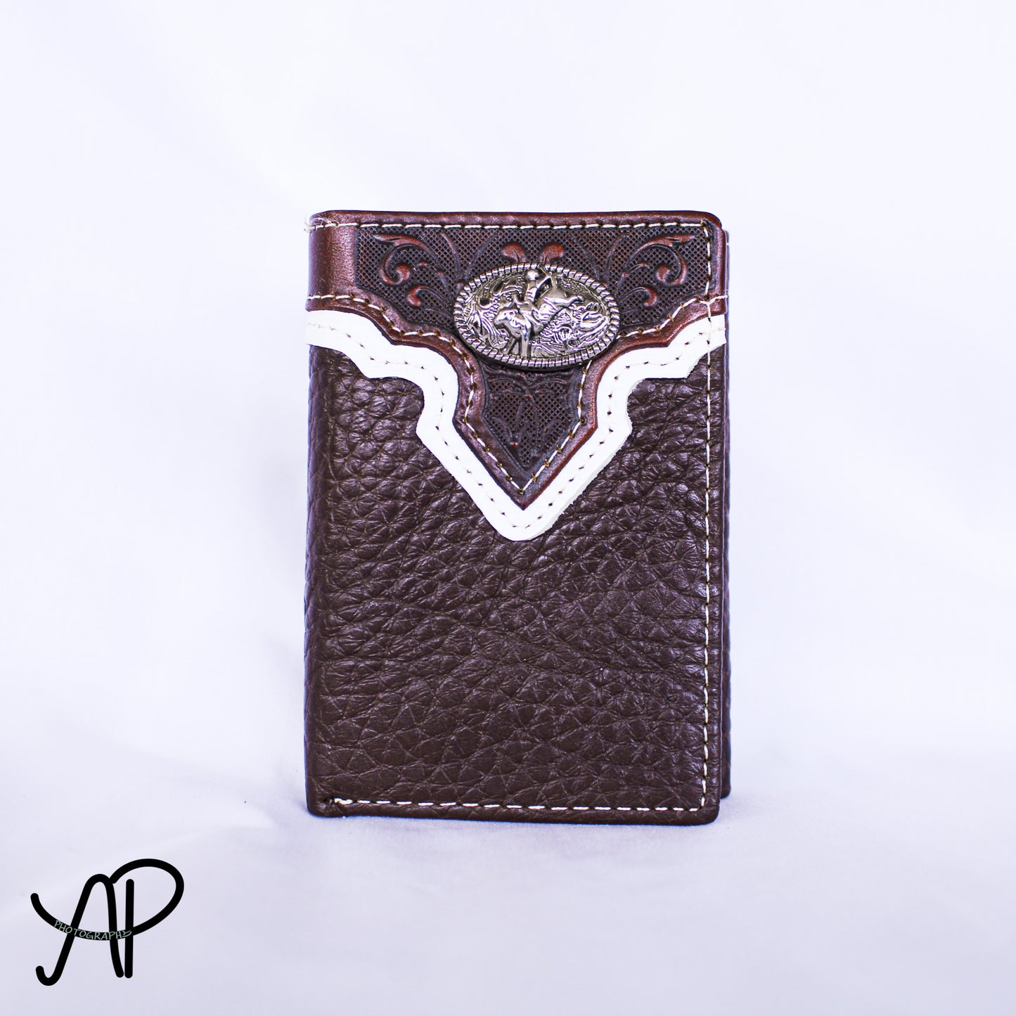 Leather Top Trifold
