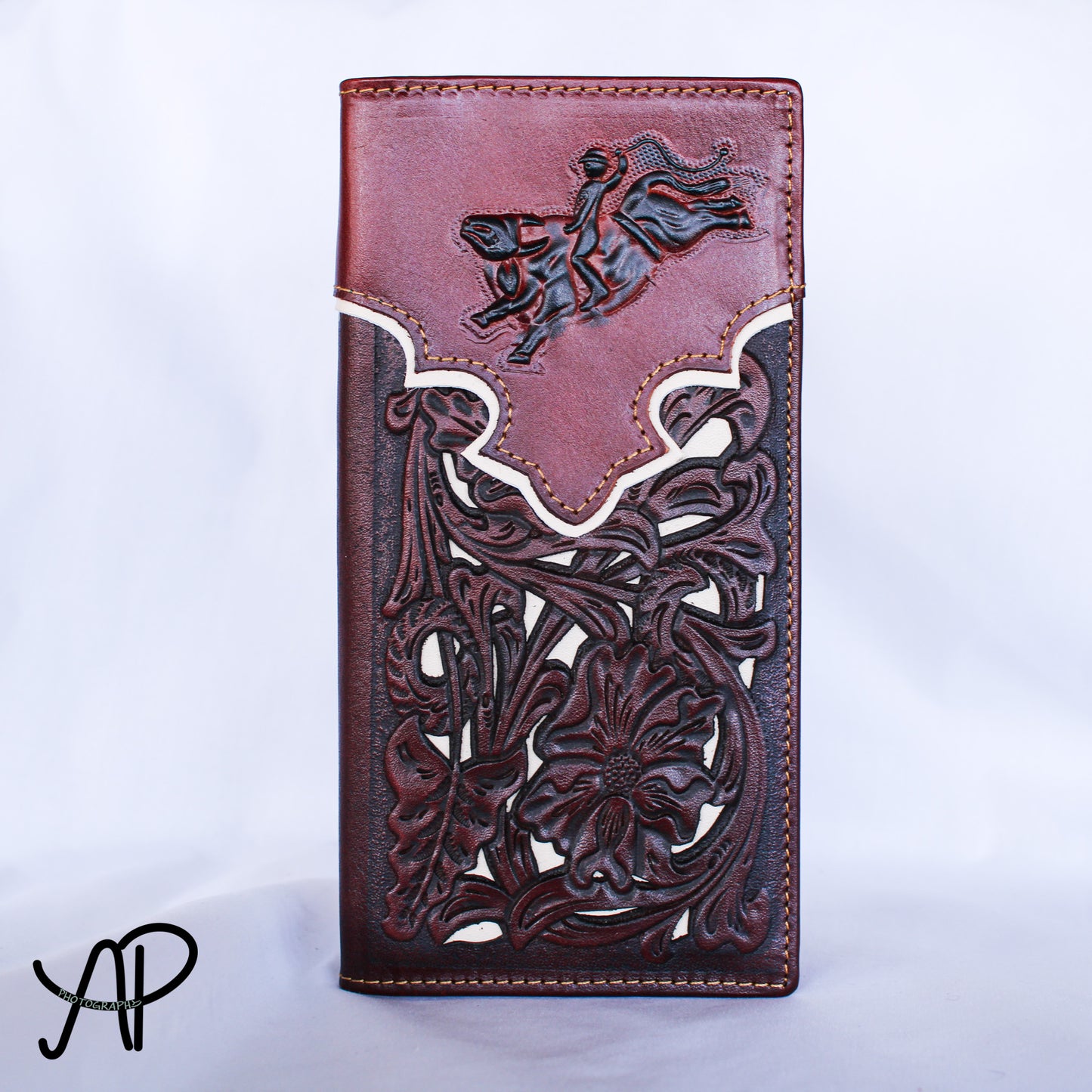 Bull Rider Checkbook Wallet
