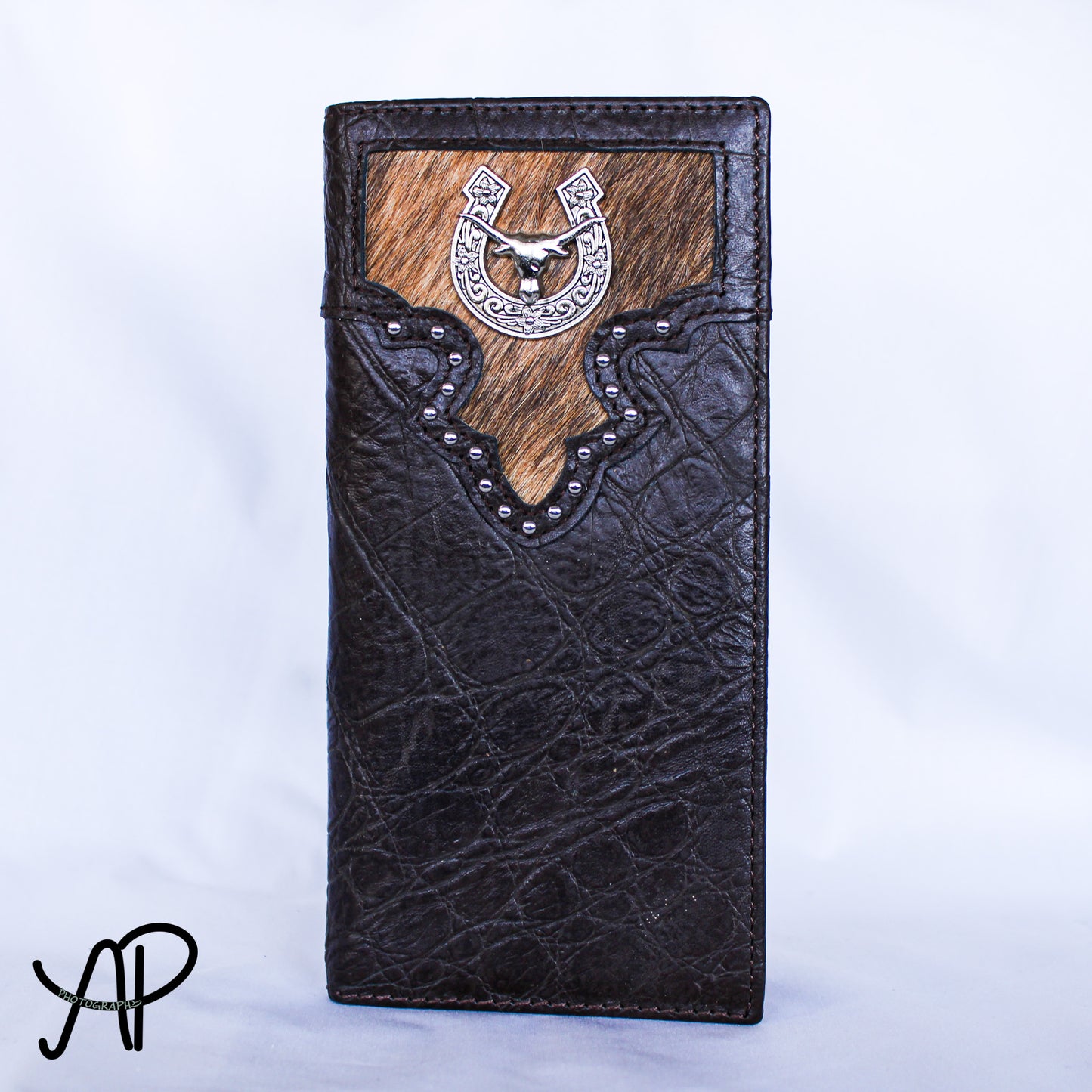Black Alligator Print Long Wallet