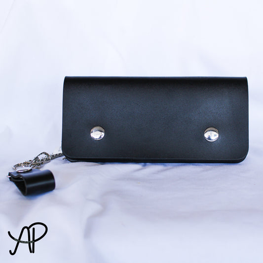 Black Wallet with Chain Buckle