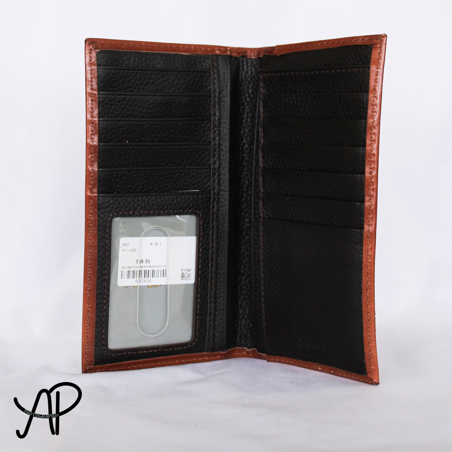 Tooled Leather Long Wallet