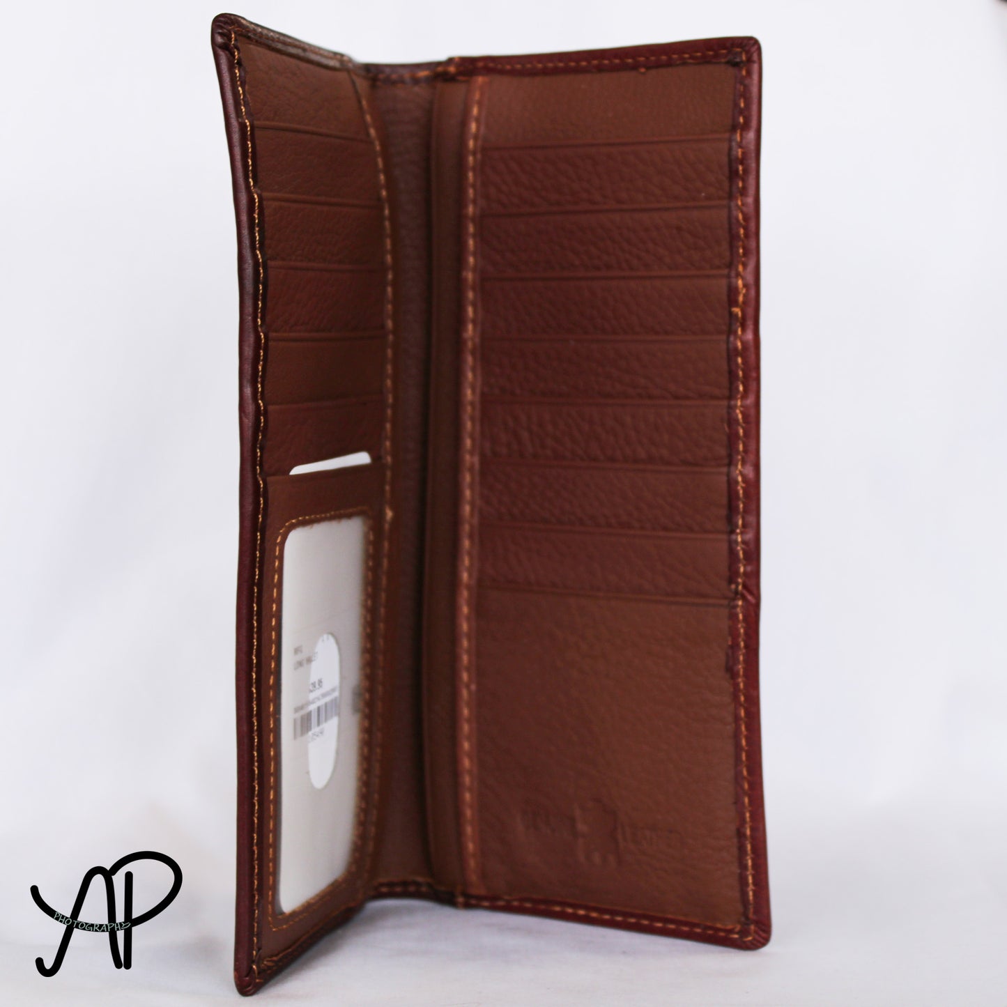 Leather Cross Long Wallet