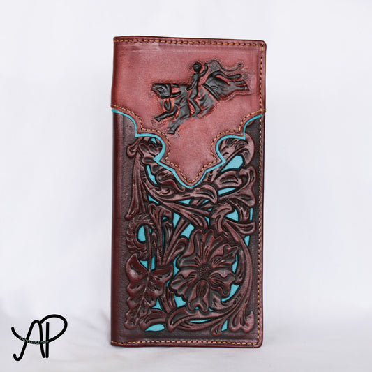 Bull Rider Checkbook Wallet