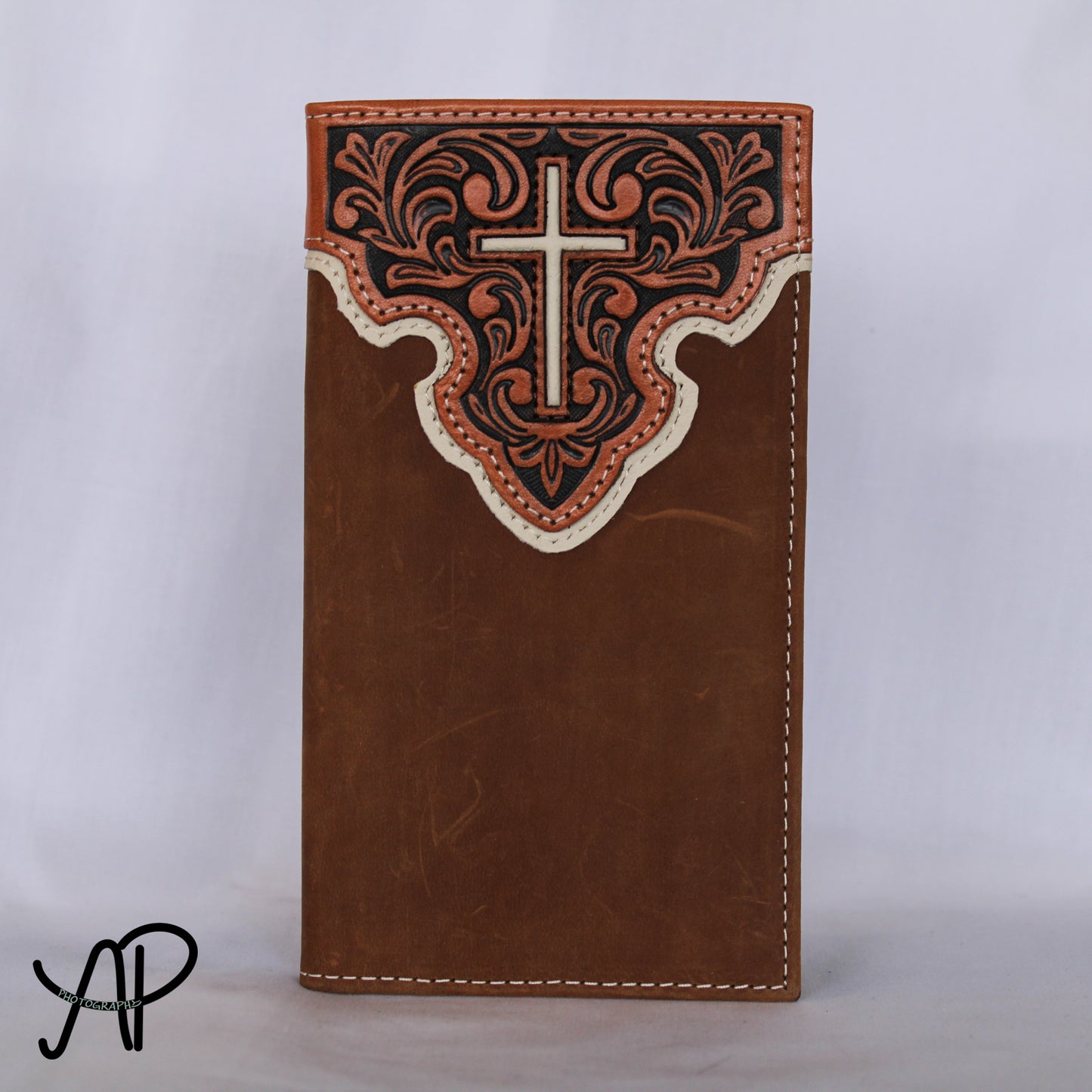 Leather Cross Long Wallet