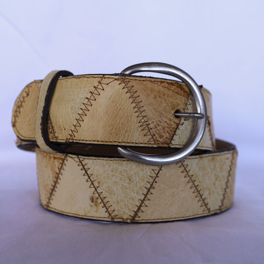 Ostrich Stitched Belt