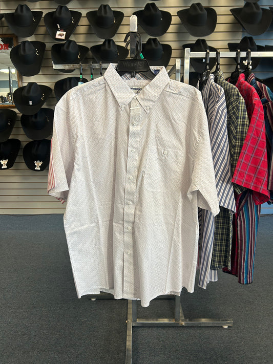 Wrangle White Pattern Short Sleeve