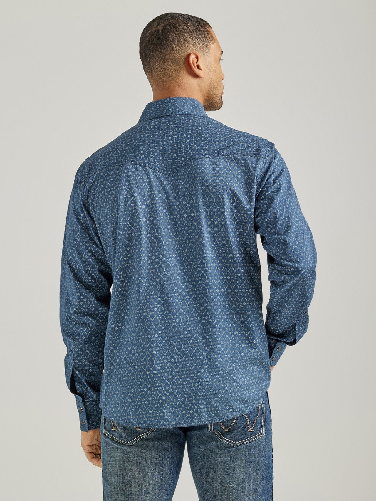 Midnight Western; Wrangler George Straight Long Sleeve Pearl Snap
