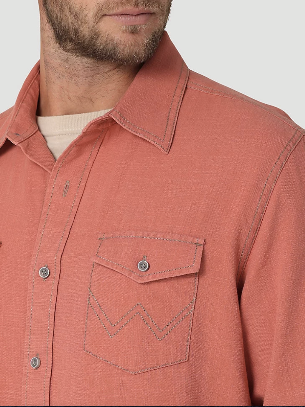 Retro Coral; Wrangler Retro Long Sleeve