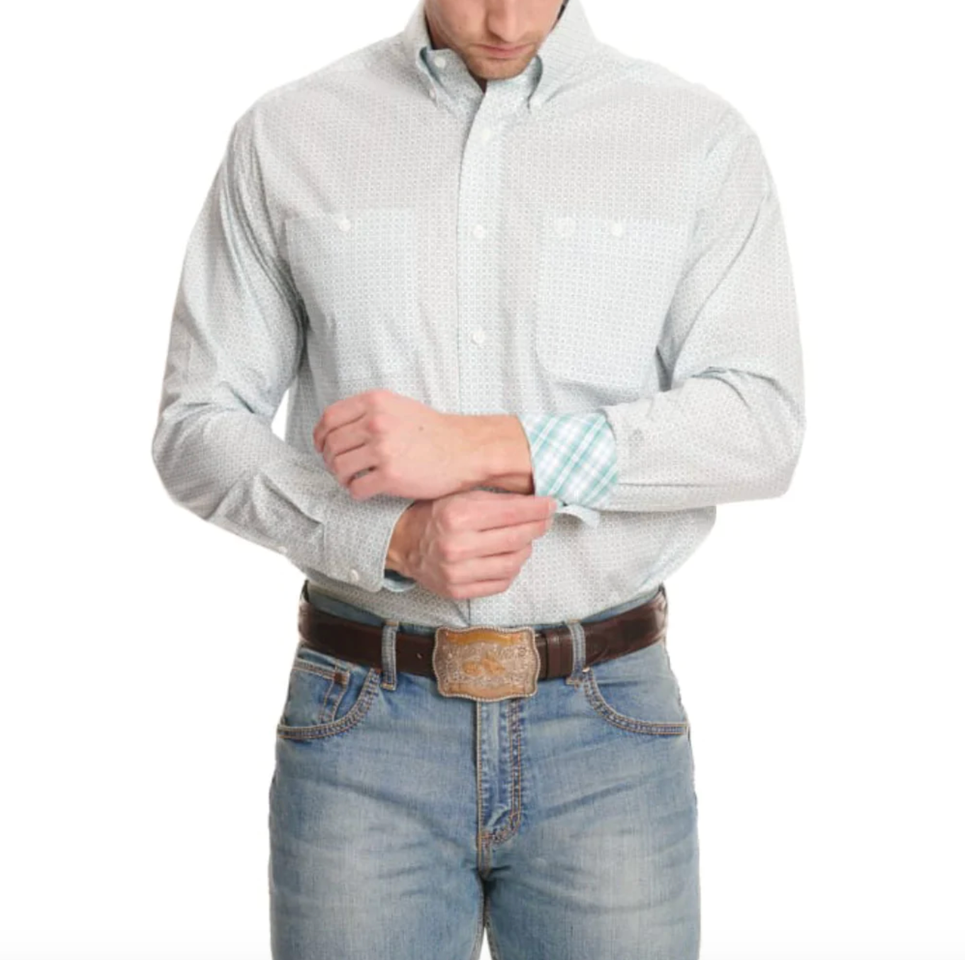 Frosty; Wrangler George Straight Long Sleeve Button Up