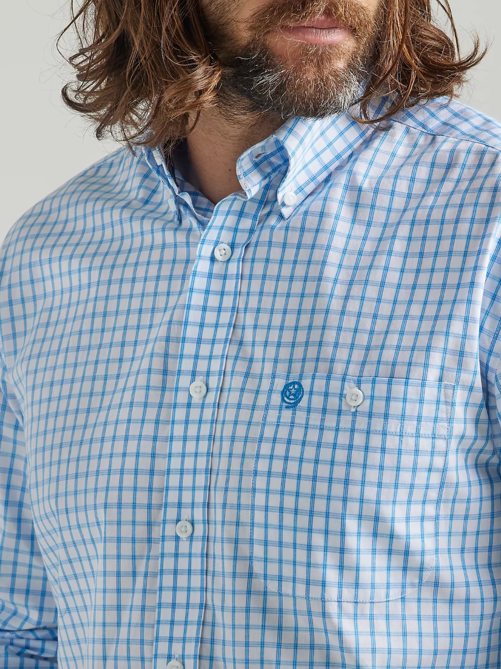 Baby Blue; Wrangler George Strait Long Sleeve