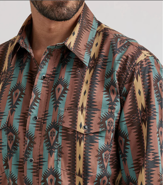 Sierra Sunset; Wrangler Checotah Long Sleeve