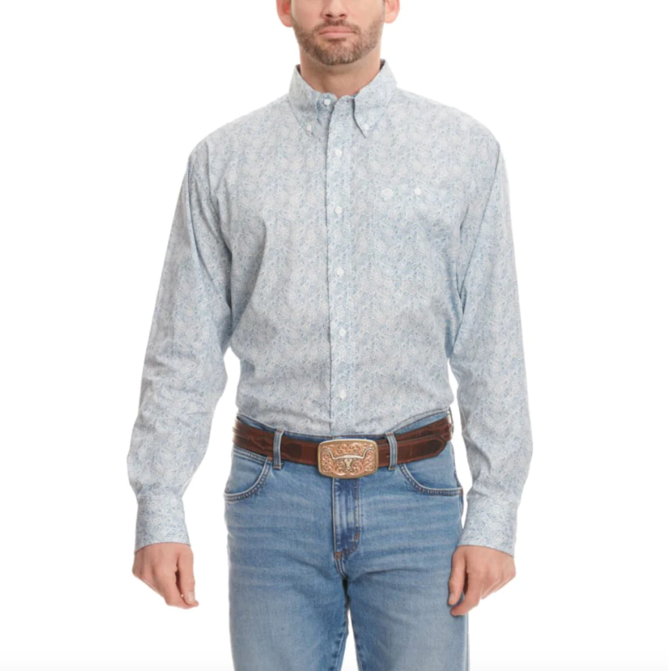Azure Petal; Wrangler George Straight Long Sleeve