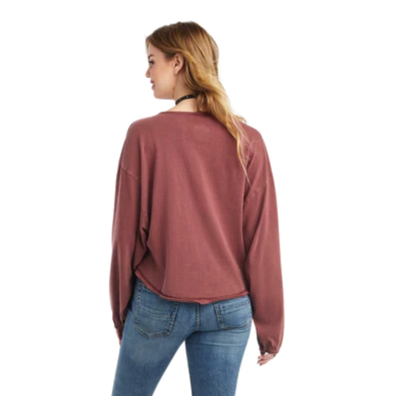 Womens Ariat Maroon Long Sleeve