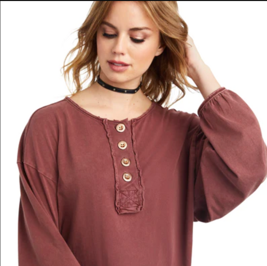 Womens Ariat Maroon Long Sleeve