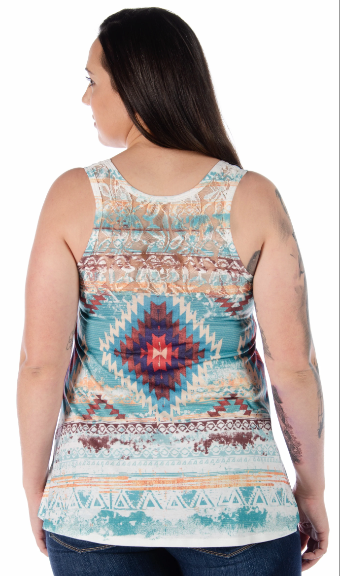 Laced Back Aztec Liberty Wear Women's Tank