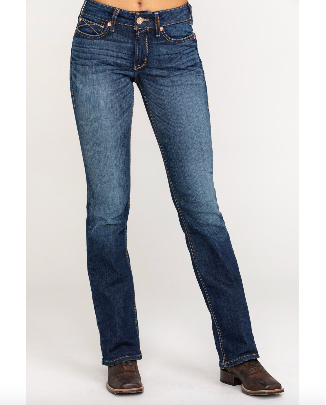 Womens Ariat R.E.A.L Mid Rise Boot Cut Stretch