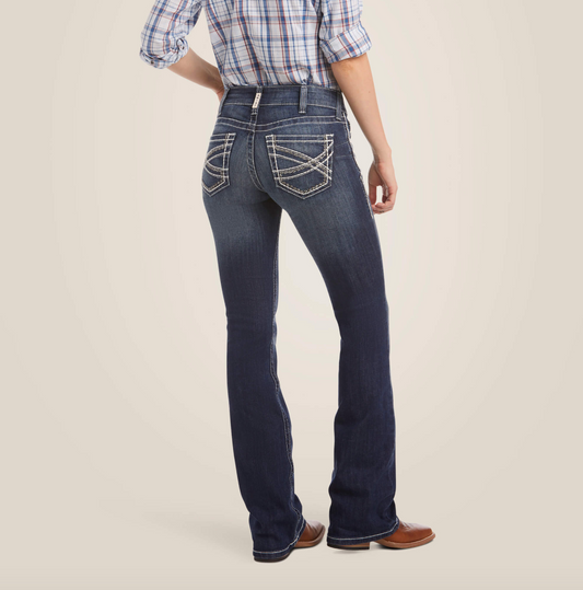 Womens Ariat R.E.A.L Mid Rise Boot Cut Jeans