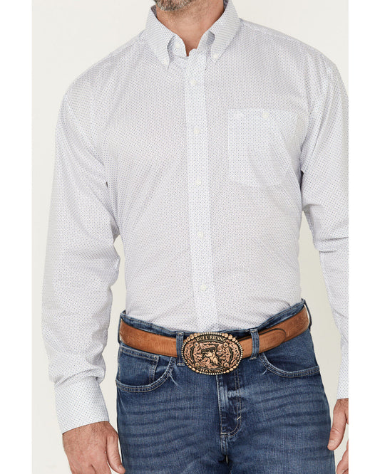 Speckled Ivory; Wrangler Long Sleeve Button-Up