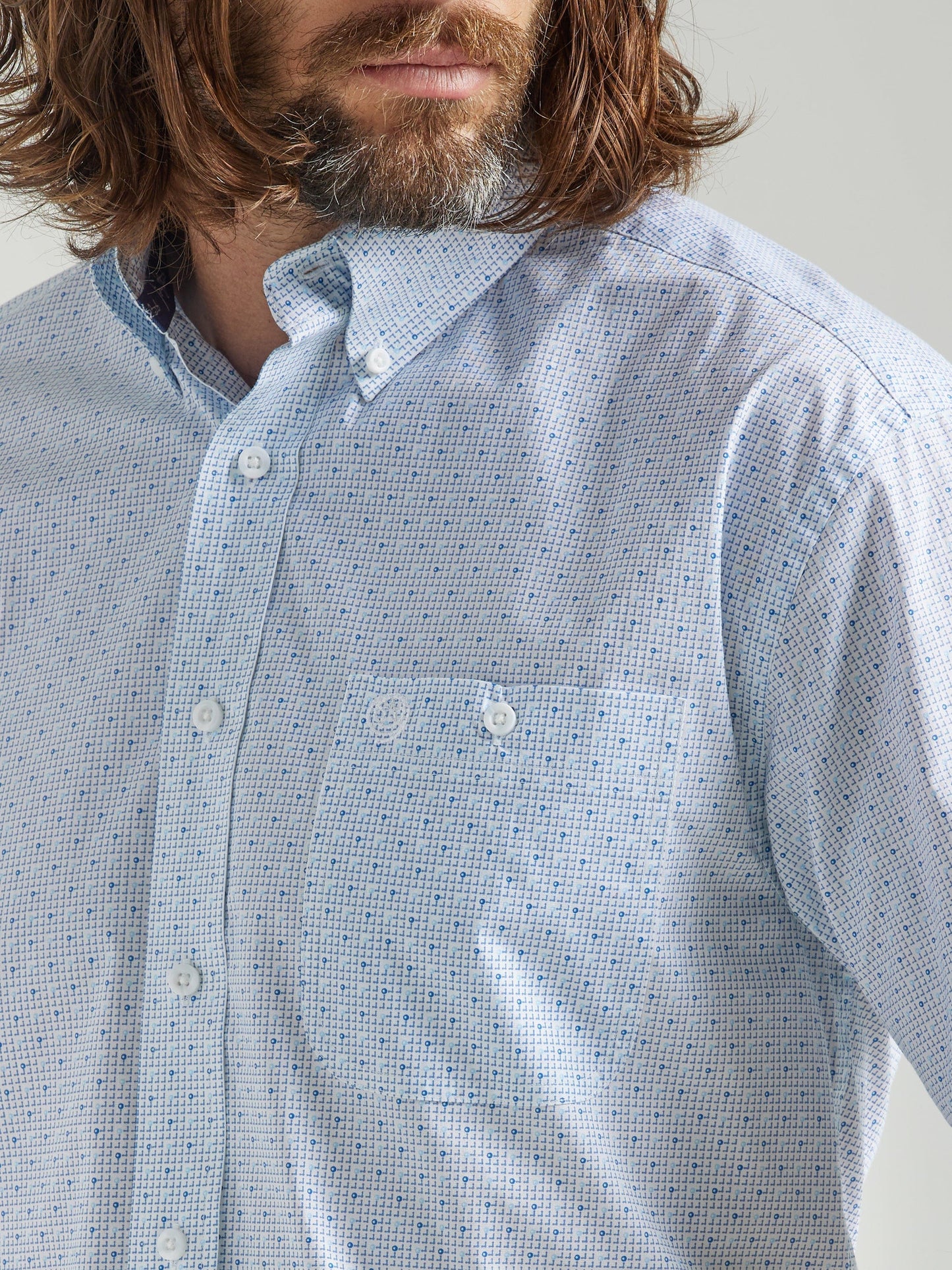 George Strait Baby Blue Short Sleeve