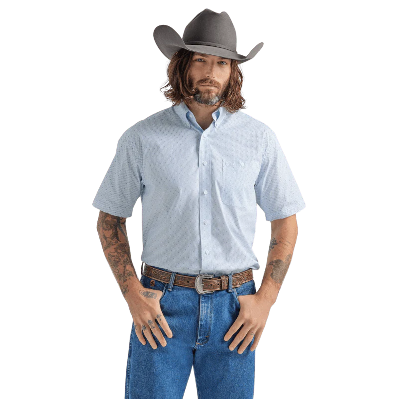 George Strait Short Sleeve Shirt Blue